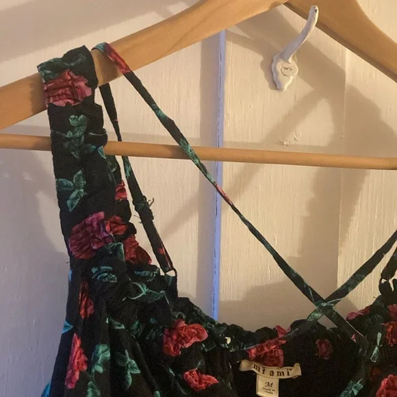 Francesca's Miami Red and Blue Tiered Maxi Sundress - Picture 3 of 11